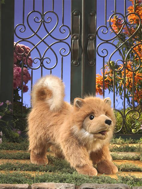 Folkmanis Puppet Pomeranian Puppy Lollipop Sky