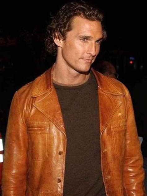 Matthew McConaughey Leather Coat Jacket - 90s Style