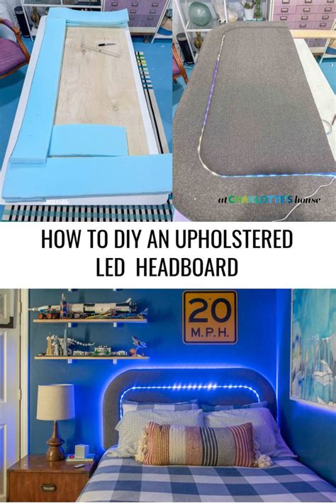 HOW TO DIY AN UPHOLSTERED LED HEADBOARD - At Charlotte's House