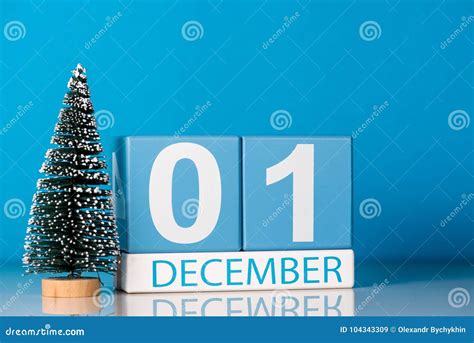 December 1st Day 1 Of December Month Calendar With Little Christmas