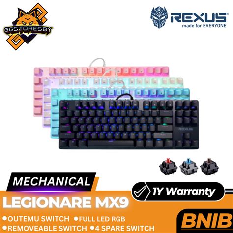 Jual REXUS MX9 TKL RGB Gaming Keyboard Shopee Indonesia