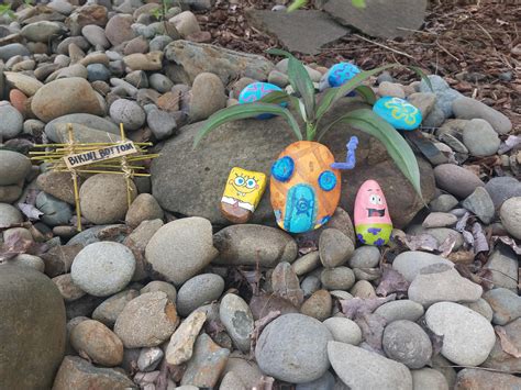 We had placed hand painted motivational stones in our front walk last