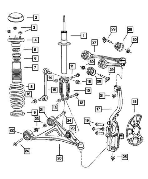 Front Suspension For 2006 Dodge Magnum Mopar Oem Parts Direct