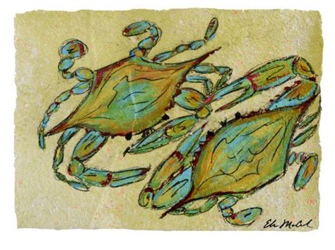 11x14 Blue Crabs Seafood Print Matted To Fit 11x14 Frame Etsy Blue