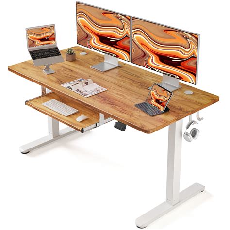 FEZIBO 55 X 24 Inch Height Adjustable Electric Standing Desk With