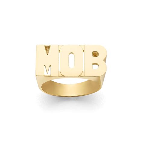 Custom Gold Name Ring Solid Gold 10k or 14k Fine Jewelry Block Letter ...