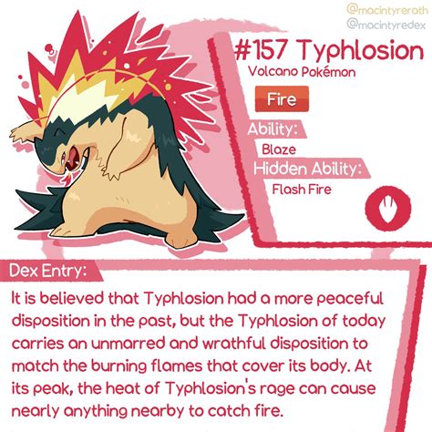 Macintyre Dex On Twitter New Pok Dex Entry Added No Typhlosion