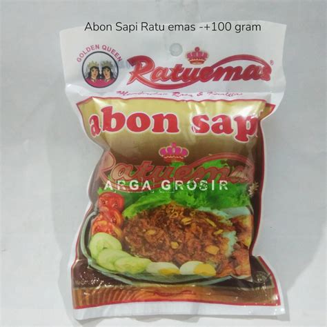 Jual Abon Sapi Cap Ratu Emas 100 Gram Abon Sapi Ratu Ku Abon Sapi Rs