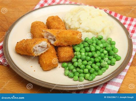 Fish Fingers Dinner Royalty Free Stock Photography Image 33622867