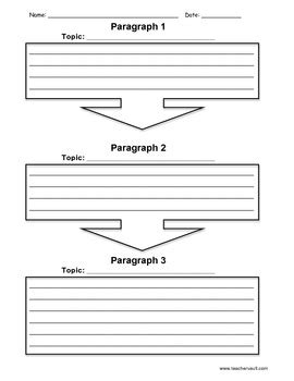 Graphic Organizer Writing A Paragraph