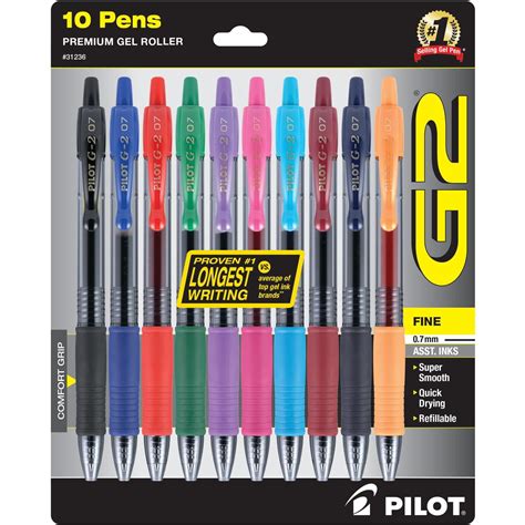 Pilot G2 Premium Retractable Gel Ink Rolling Ball Pen Fine Point 07