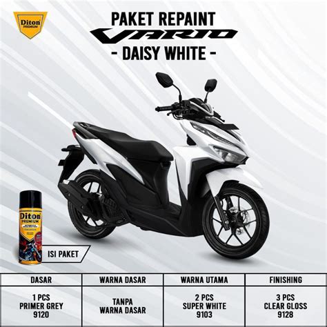 Jual Pilok Putih Super White Paket Repaint Motor Vario Cat Semprot