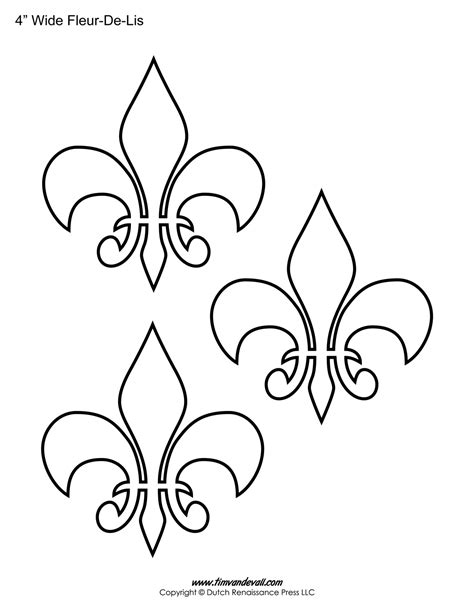 Fleur De Lis Templates Printable Fleur De Lis Shapes