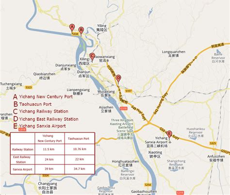 Detailed Map of Yichang Port & Transfer