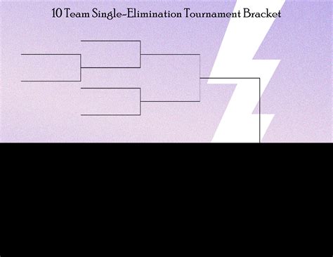 Printable 10 Team Single Elimination Tournament Bracket - Printerfriendly