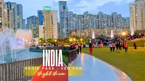 Indias First Vedic Park Ved Van Stunning Evening And Night View