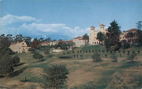 San Diego U.S. Naval Hospital, Balboa Park California Postcard