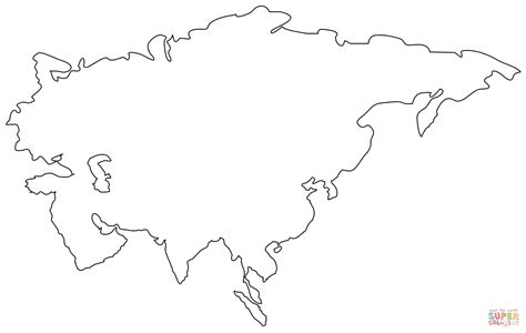 Dibujo De Mapa De Contorno De Asia Para Colorear Dibujos Para