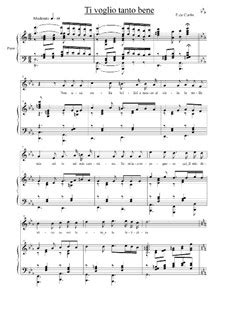 Ti Voglio Tanto Bene By E D Curtis Sheet Music On Musicaneo