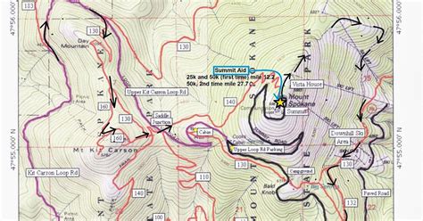 Mt Spokane 50k25k Course