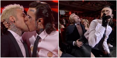 Fedez E Rosa Chemical Bacio In Bocca E Twerk In Diretta A Sanremo