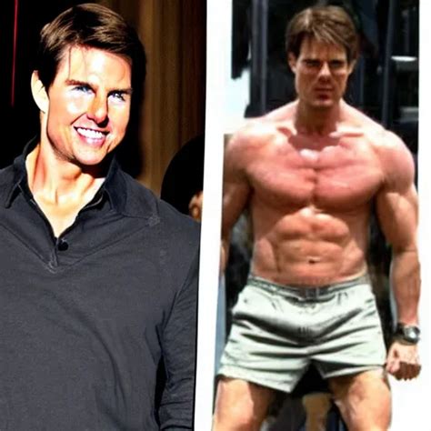 Tom Cruise Lifting Weights Motivation Sport Stable Diffusion