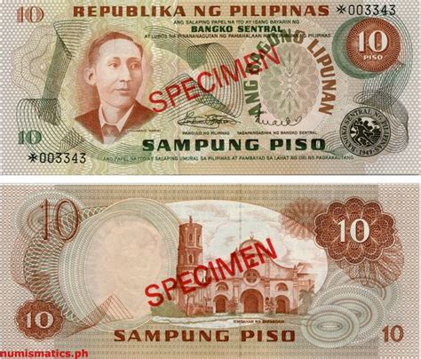 10 Piso Ang Bagong Lipunan Series Banknote 1973 1985