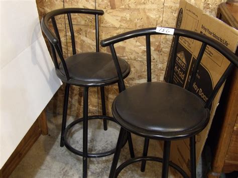 Lot - (2) SWIVEL BAR STOOLS