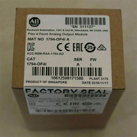 1P New Factory Sealed AB 1794 OF4I A Flex 4 Point Analog Output Module