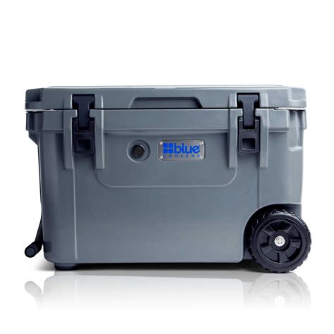 60 Quart Ice Vault Roto Molded Cooler With Wheels Blue Coolers