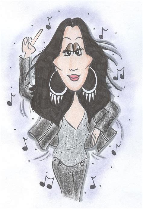 Cher Drawing By Scott Clarke