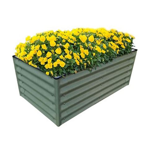 Galvanized Metal Garden Bed Kit Outdoor Planter Box Raised Garden Bed