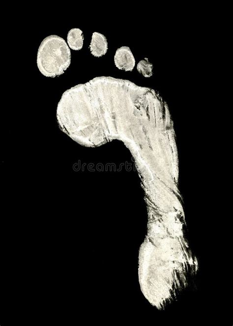 Right Footprint On Black Picture Image 2875411