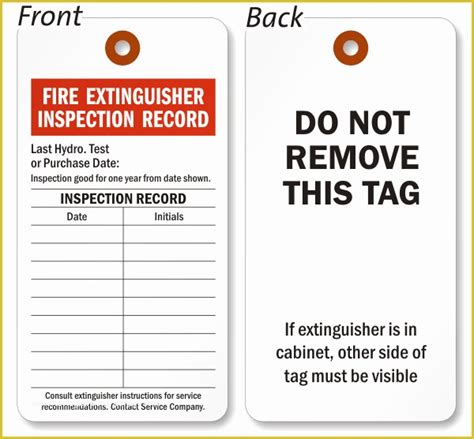 Printable Monthly Fire Extinguisher Inspection Log Some Document May