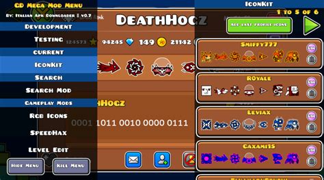 Geometry Dash Mod Menu