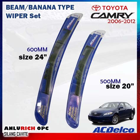 Acdelco Beam Banana Type Wiper Set For Toyota Camry