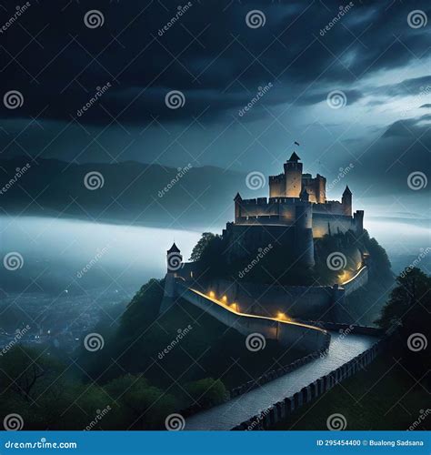 Storming A Medieval Fortress With Battering Ram, Siege Engine And