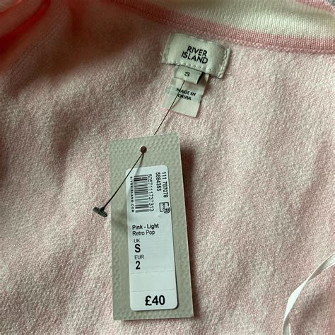 River Island Light Pink Gingham Cardigan Bought Depop