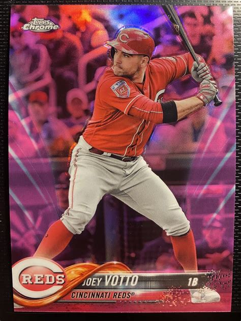 Topps Chrome Pink Refractor Joey Votto Reds Ebay