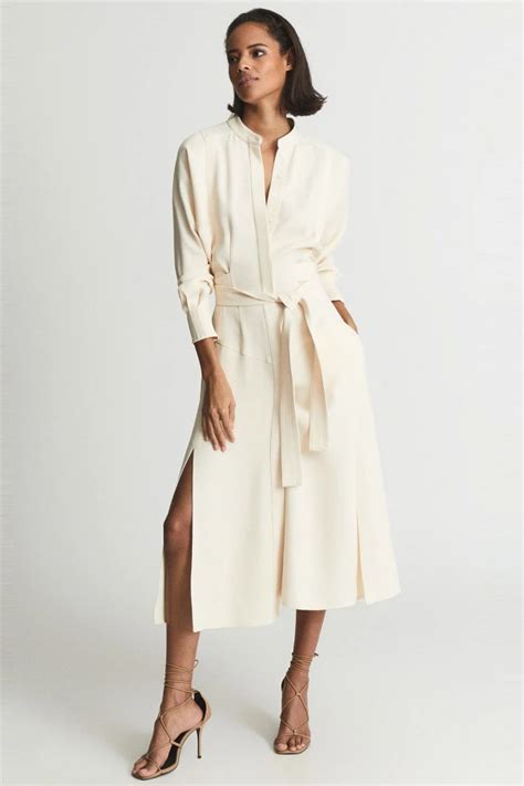 Rent Darcy Belted Midi Shirt Dress Reiss Hurr