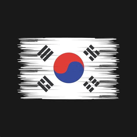 South Korea Flag Brush National Flag 11081653 Vector Art At Vecteezy