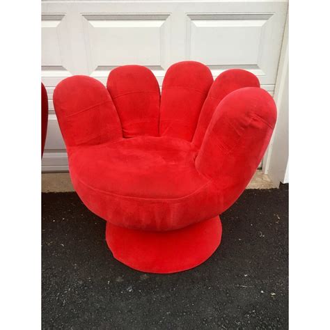 Vintage Contemporary Red Hand Chair A Pair Hand Chair Vintage