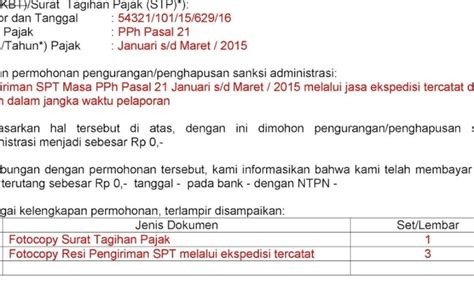 Detail Contoh Surat Permohonan Penghapusan Denda Pajak Koleksi Nomer