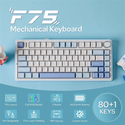 EPOMAKER X Aula F75 Gasket Mechanical Keyboard 75 Wireless Hot