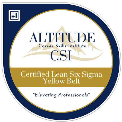 Certified Lean Six Sigma Yellow Belt Credly