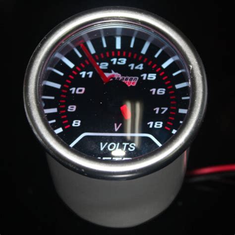 Pointer 2 52mm Car Universal Smoke Len LED Volt Voltage Gauge Meter EBay