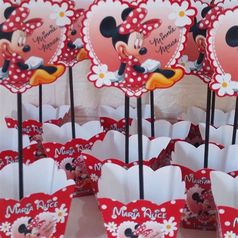 Centro De Mesa Minnie Vermelha Elo Produtos Especiais