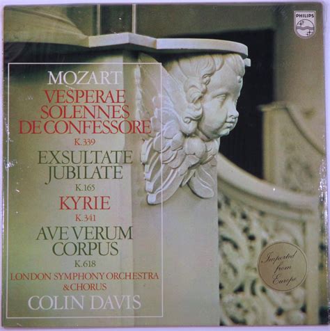 Wolfgang Amadeus Mozart Colin Davis London Symphony Orchestra