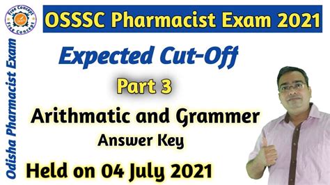 Osssc Pharmacist Exam Question Paper Arithmatic And English Part