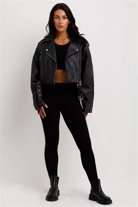 Womens Faux Leather Jacket Zara Inspired Uk